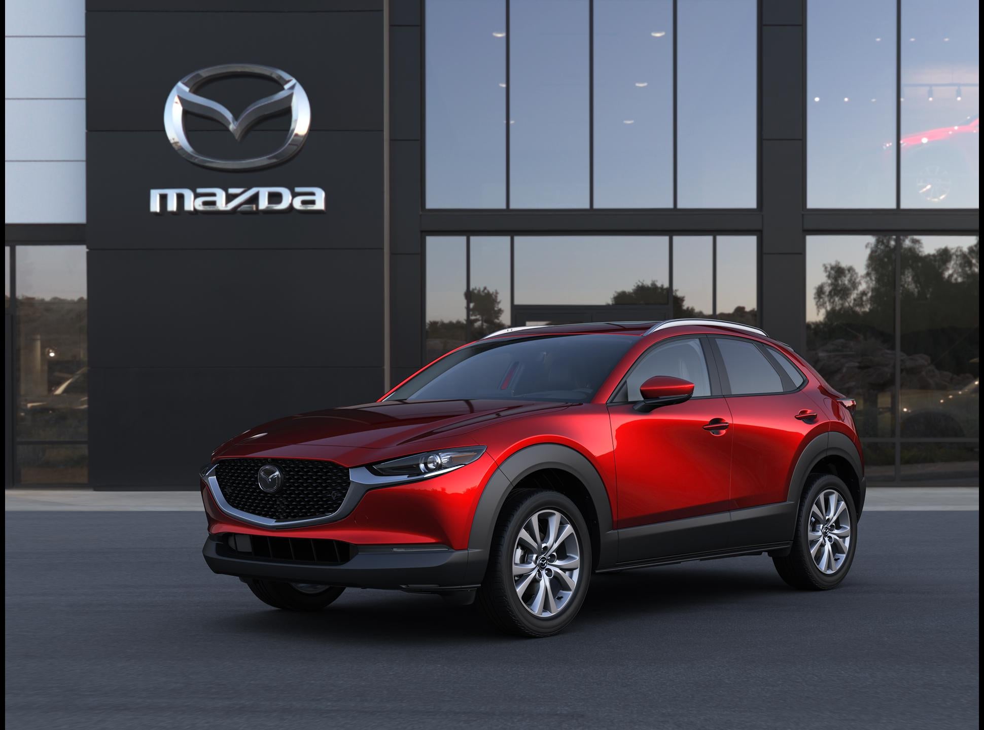 2026 Mazda Mazda CX-30 2.5 S Premium AWD in Soul Red Crystal Metallic — front three-quarter view