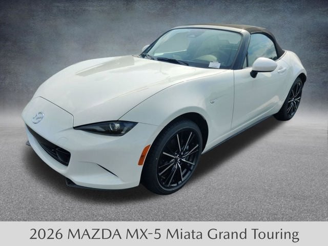 2026 Mazda Mazda MX-5 Miata Grand Touring in Snowflake White Pearl — front three-quarter view
