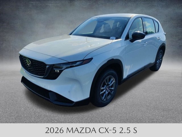 2026 Mazda Mazda CX-5 2.5 S AWD in Rhodium White Metallic — front three-quarter view