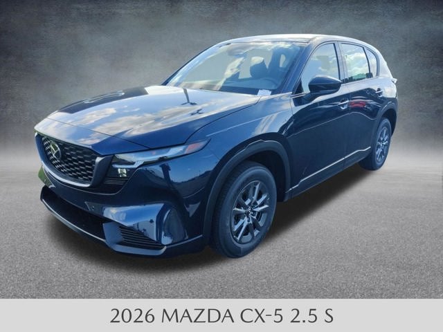 2026 Mazda Mazda CX-5 2.5 S AWD in Navy Blue Mica — front three-quarter view