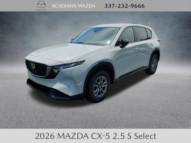 2026 Mazda Mazda CX-5 2.5 S Select AWD in Aero Gray Metallic — front three-quarter view