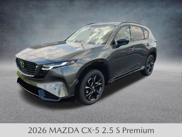 2026 Mazda Mazda CX-5 2.5 S Premium AWD in Machine Gray Metallic — front three-quarter view