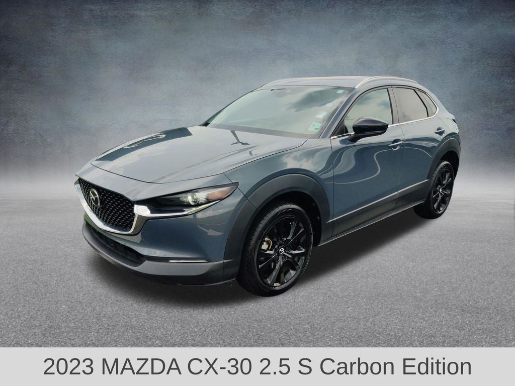 2023 Mazda Mazda CX-30 2.5 S Carbon Edition in Polymetal Gray Metallic — front three-quarter view