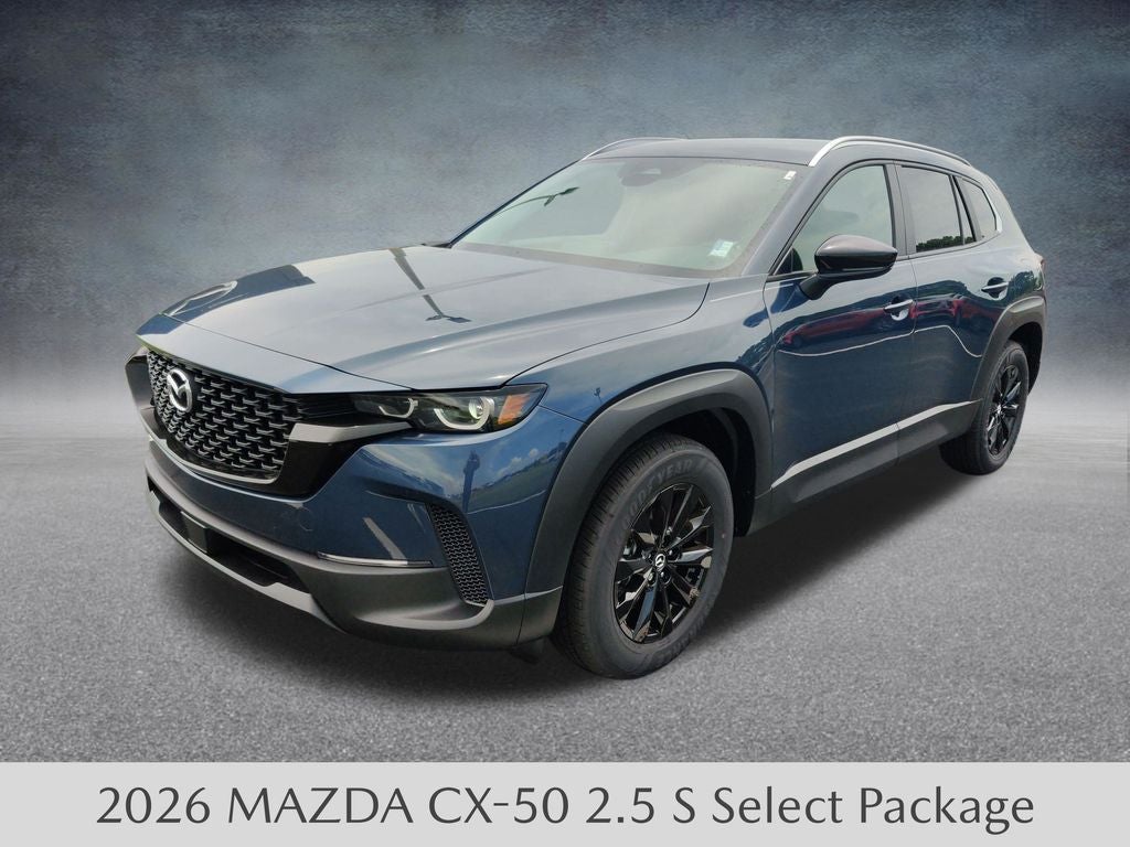 2026 Mazda Mazda CX-50 2.5 S Select AWD in Ingot Blue Metallic — front three-quarter view
