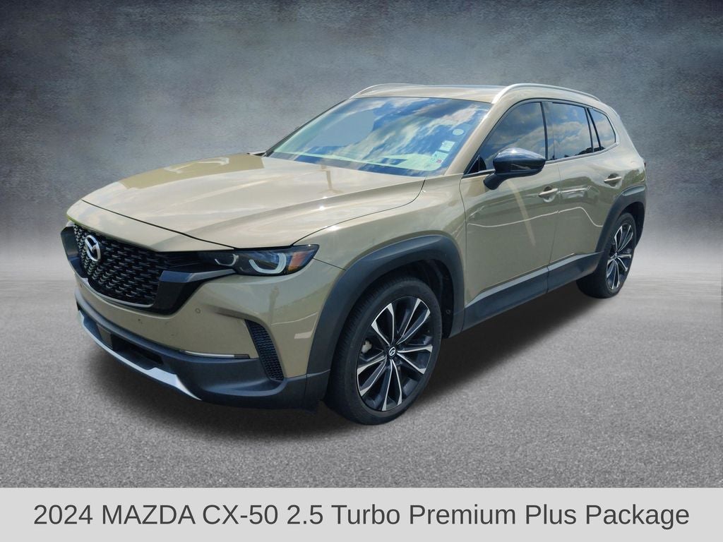 2024 Mazda Mazda CX-50 2.5 Turbo Premium Plus Package in Zircon Sand Metallic — front three-quarter view