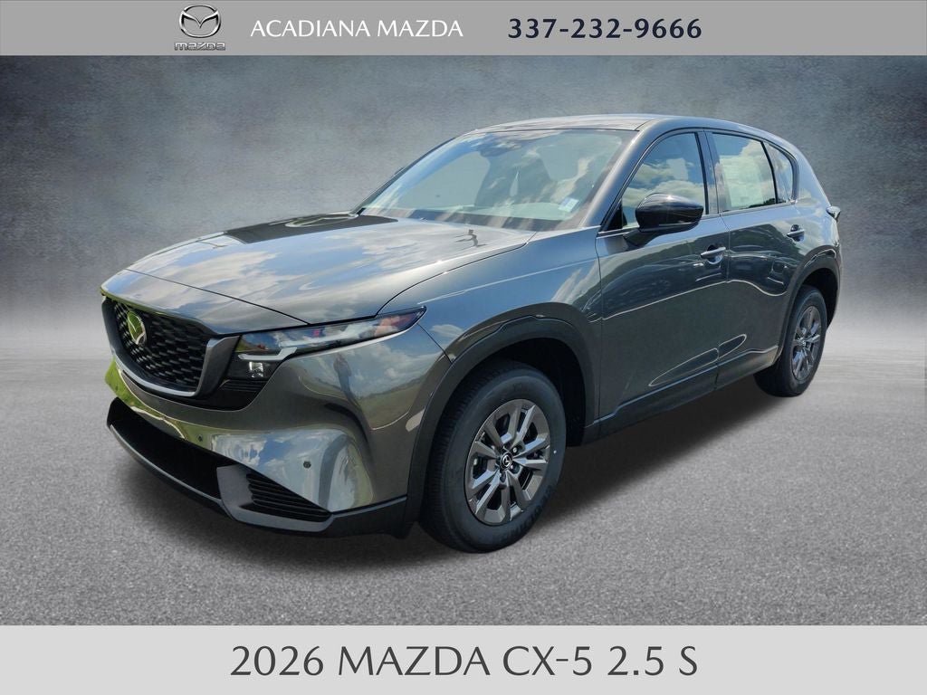 2026 Mazda Mazda CX-5 2.5 S AWD in Machine Gray Metallic — front three-quarter view