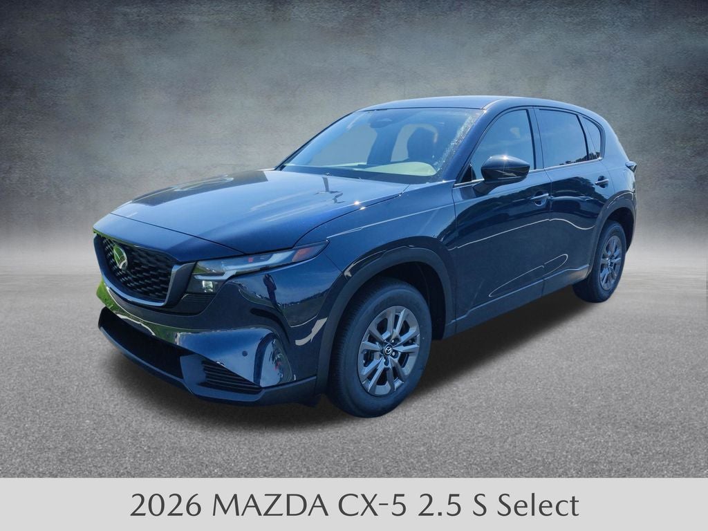 2026 Mazda Mazda CX-5 2.5 S Select AWD in Navy Blue Mica — front three-quarter view
