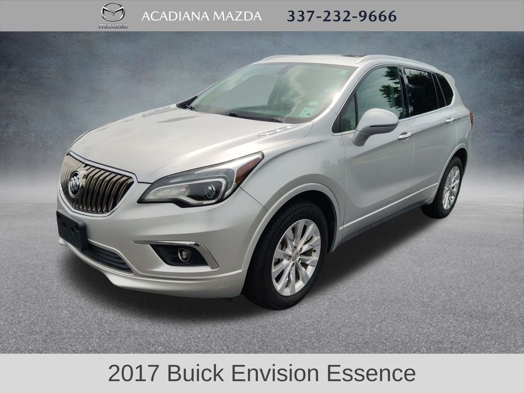 2017 Buick Envision Essence in Galaxy Silver Metallic — front three-quarter view